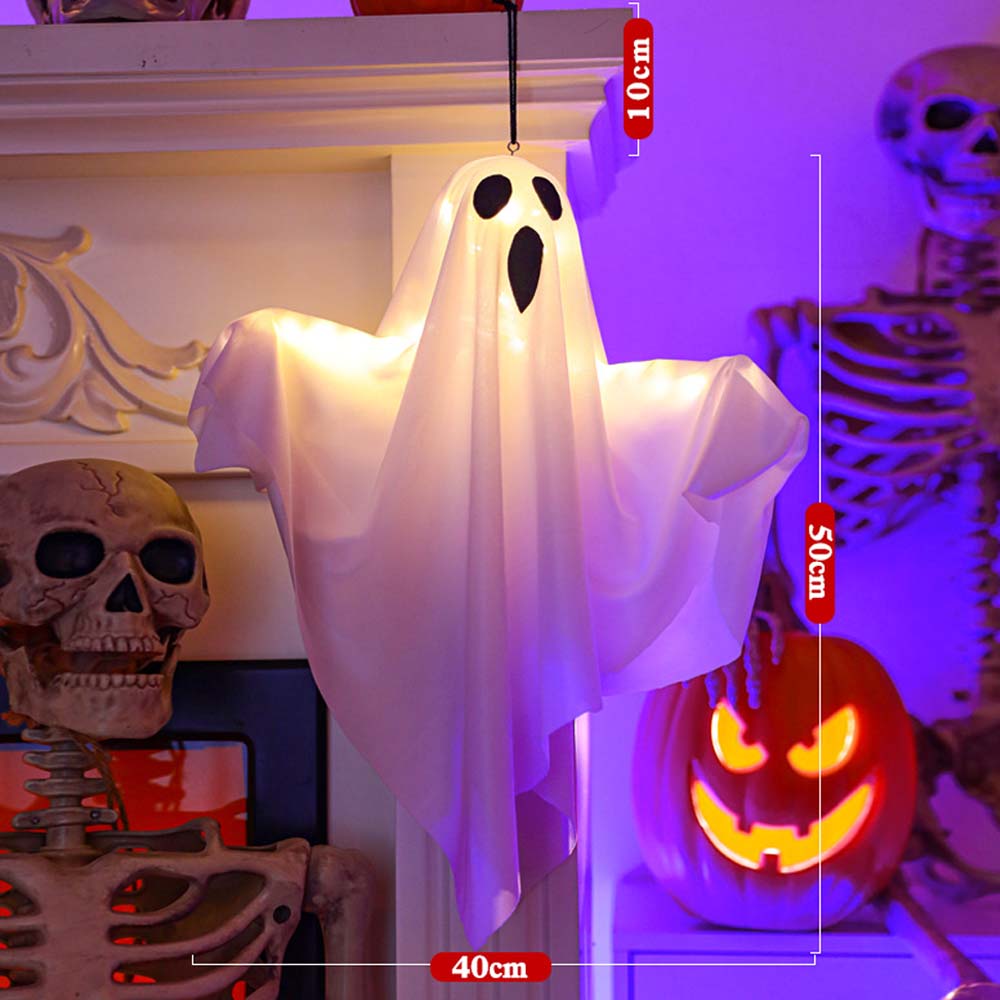 LED Glowing Ghost Hanging Lights for Halloween Party Decoration