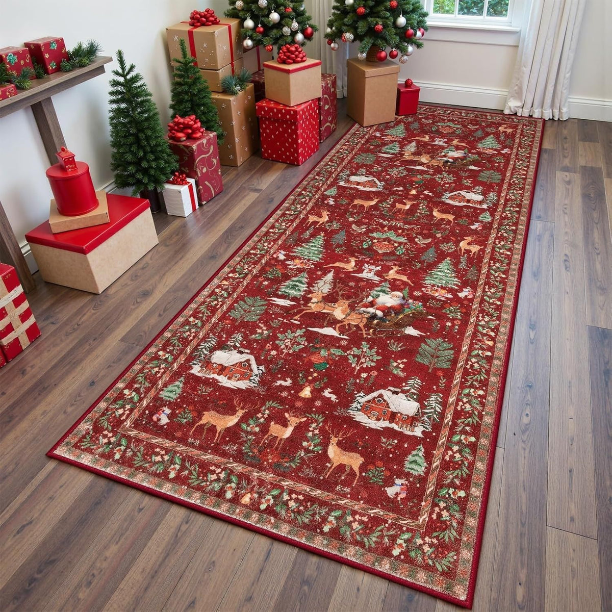 Christmas Faux-Wool Rug & Hallway Runner