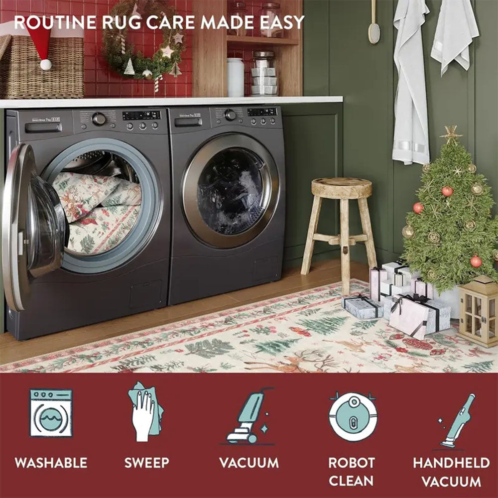 Christmas Faux-Wool Rug & Hallway Runner