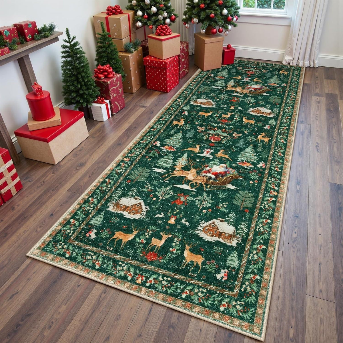 Christmas Faux-Wool Rug & Hallway Runner