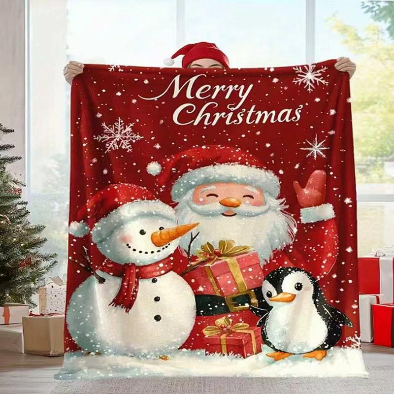 Christmas Pattern Flannel Throw Blanket