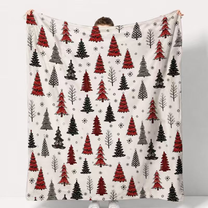 Christmas Pattern Flannel Throw Blanket