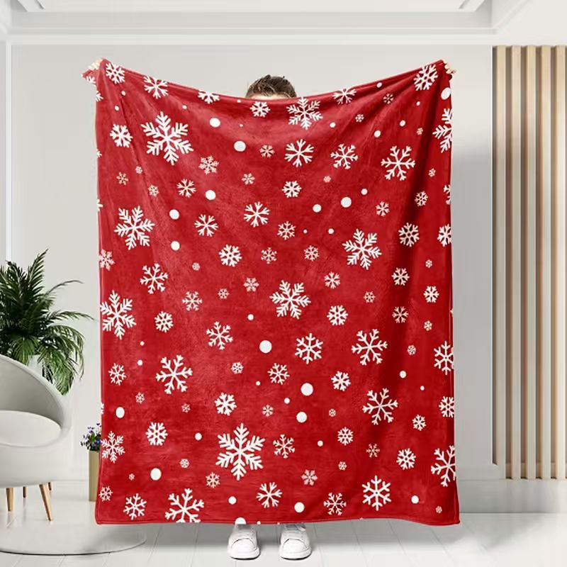 Christmas Pattern Flannel Throw Blanket