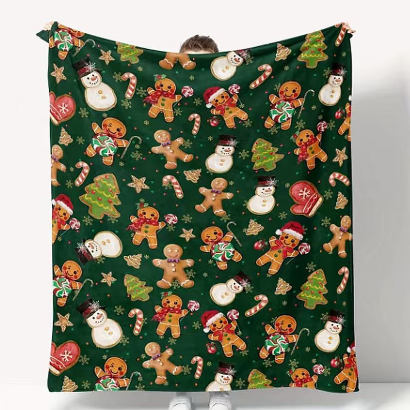 Christmas Pattern Flannel Throw Blanket