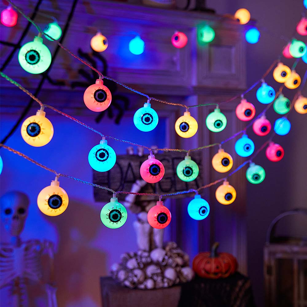 Fall Maple Leaf and Pumpkin Halloween Fairy String Lights
