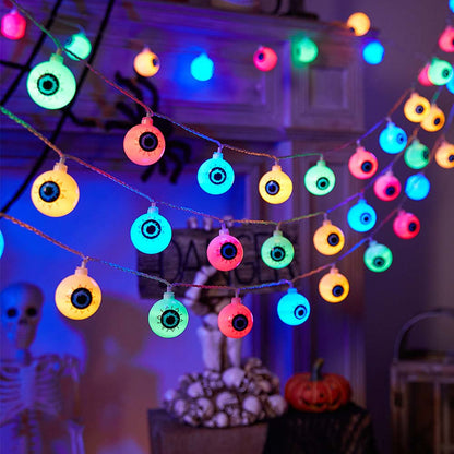 Fall Maple Leaf and Pumpkin Halloween Fairy String Lights