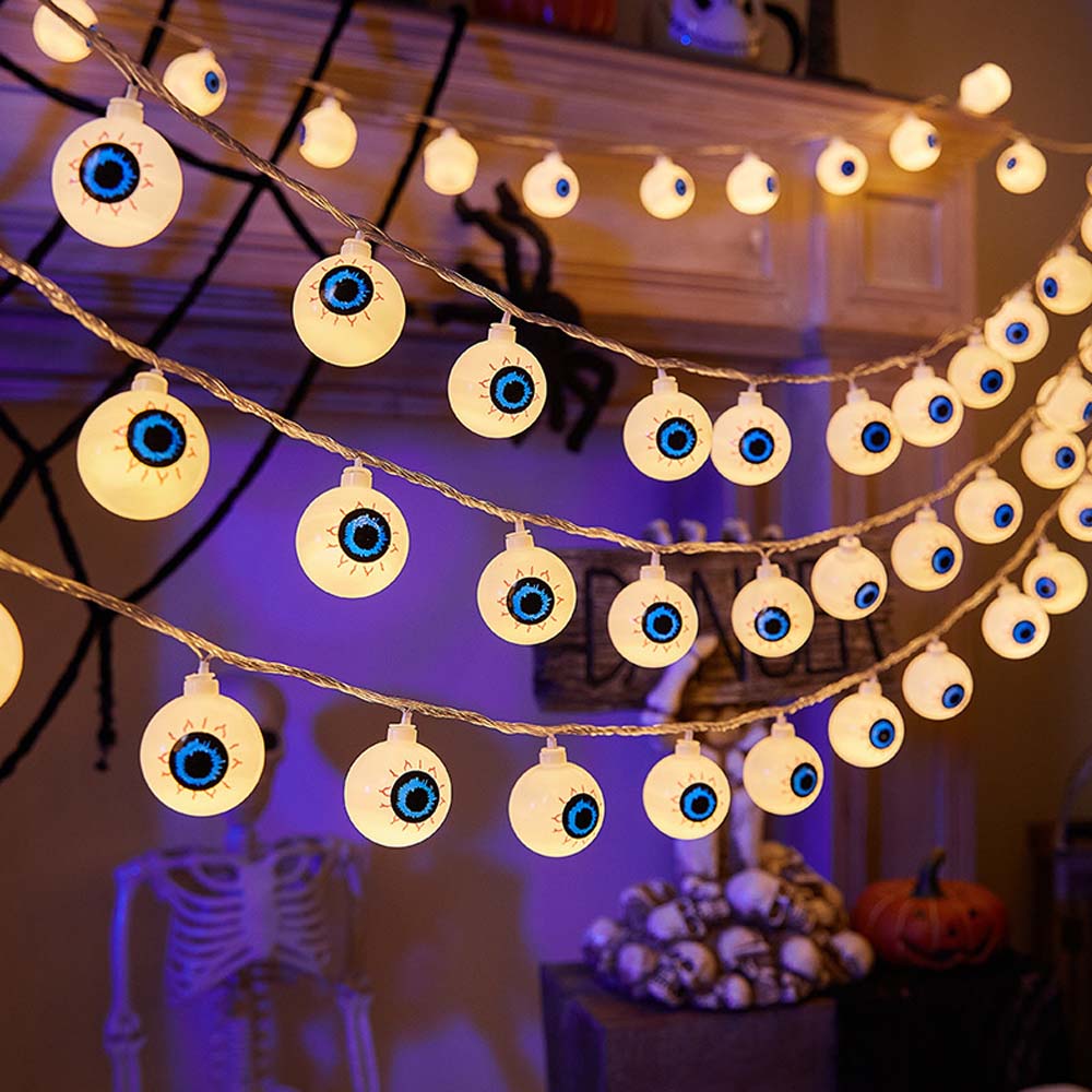Fall Maple Leaf and Pumpkin Halloween Fairy String Lights