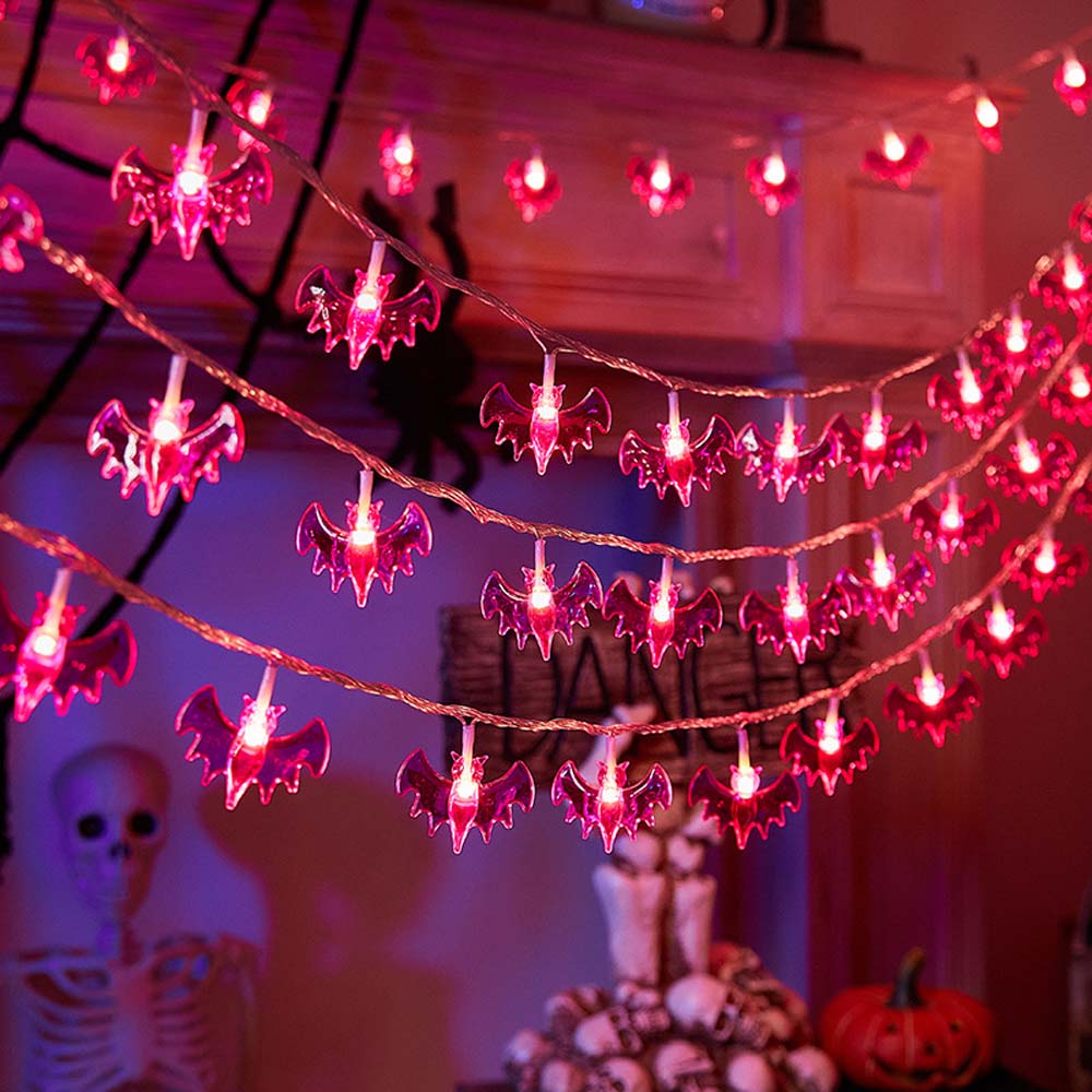 Fall Maple Leaf and Pumpkin Halloween Fairy String Lights