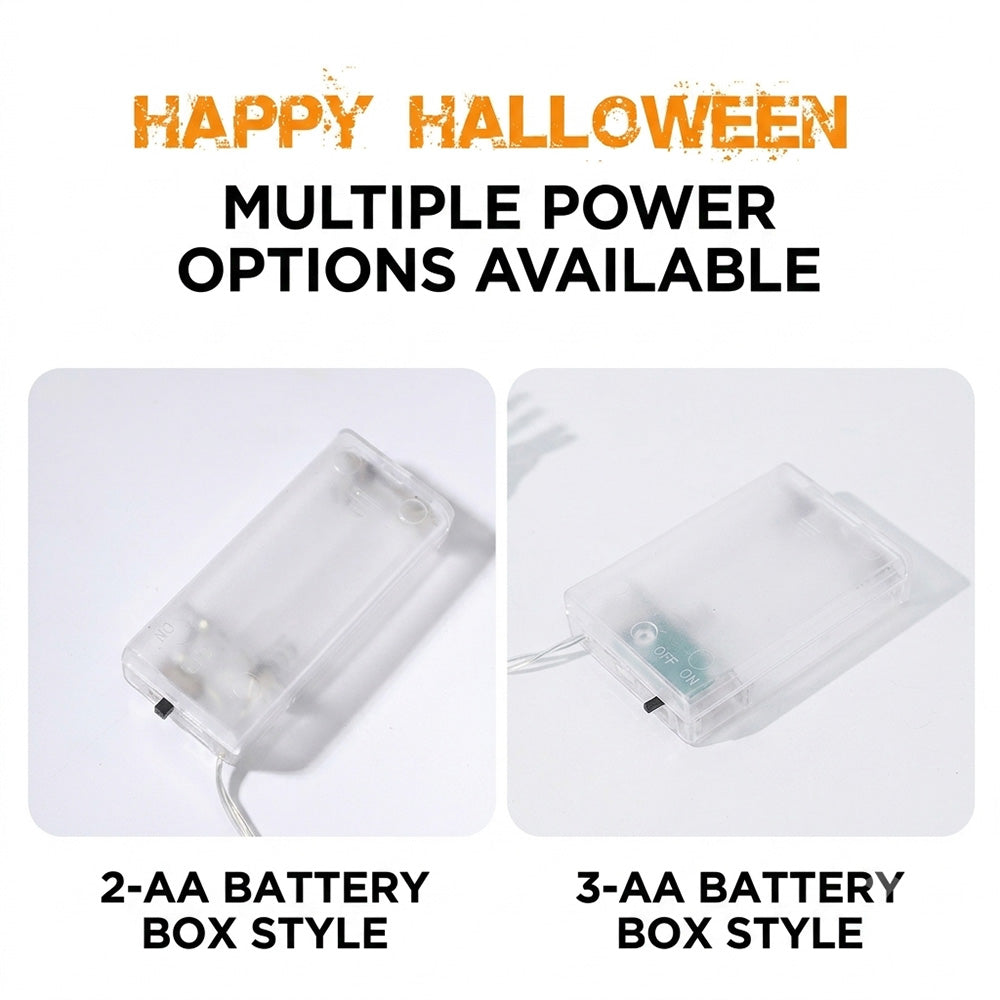 Fall Maple Leaf and Pumpkin Halloween Fairy String Lights