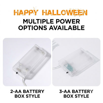 Fall Maple Leaf and Pumpkin Halloween Fairy String Lights