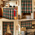 Farmhouse Ruffle-Edge Kitchen Cabinet Curtain