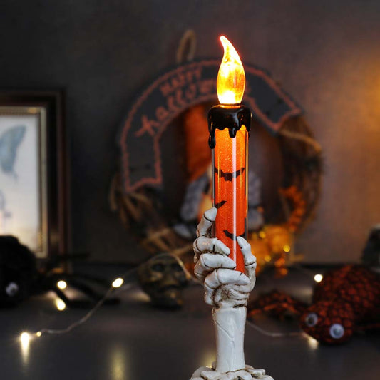 Gothic Skeleton Hand LED Candle Lamp Halloween Table Decor