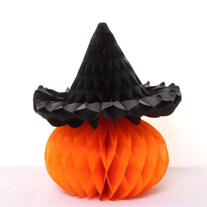 Halloween Paper Honeycomb Ghost and Pumpkin Hanging Decorations