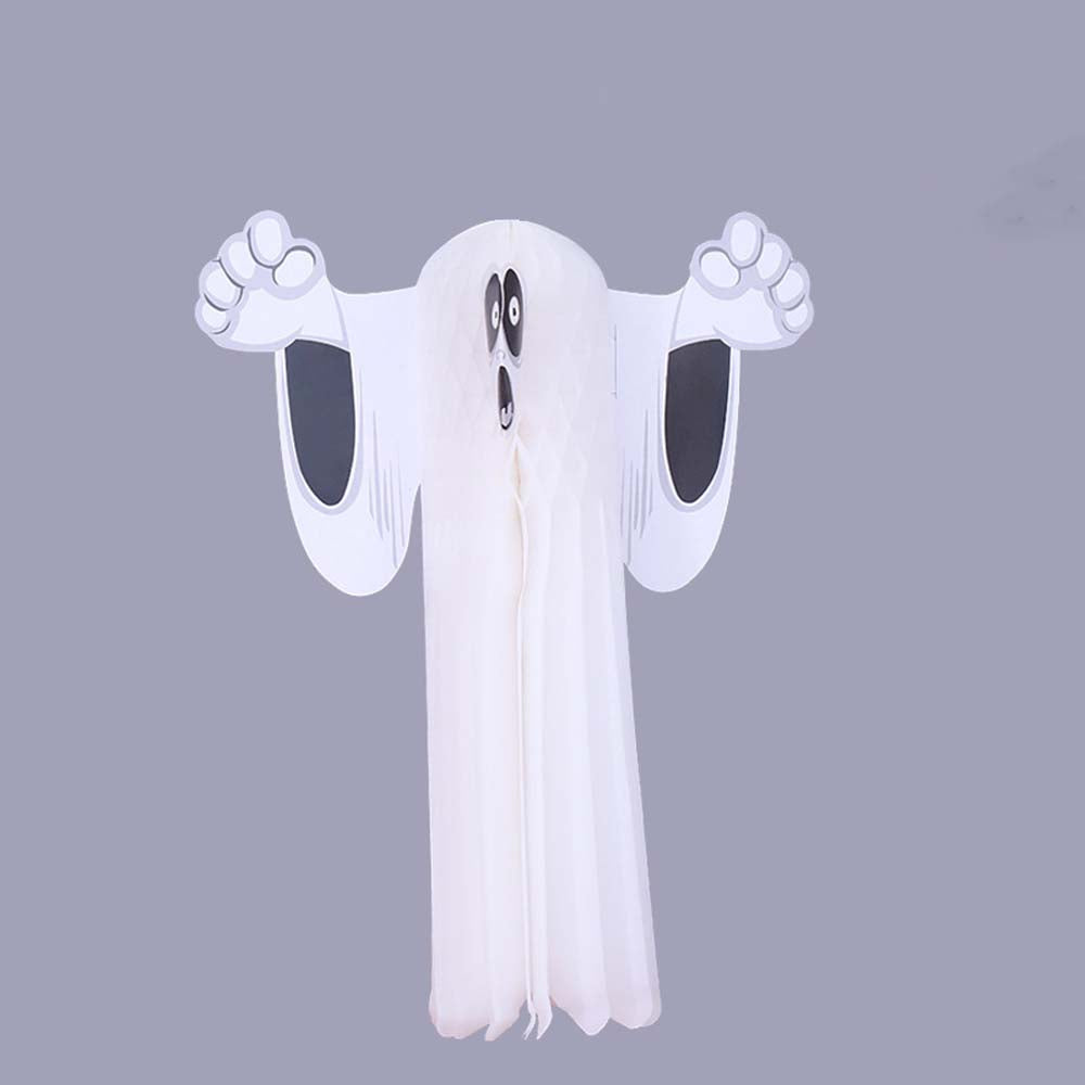 Halloween Paper Honeycomb Ghost and Pumpkin Hanging Decorations