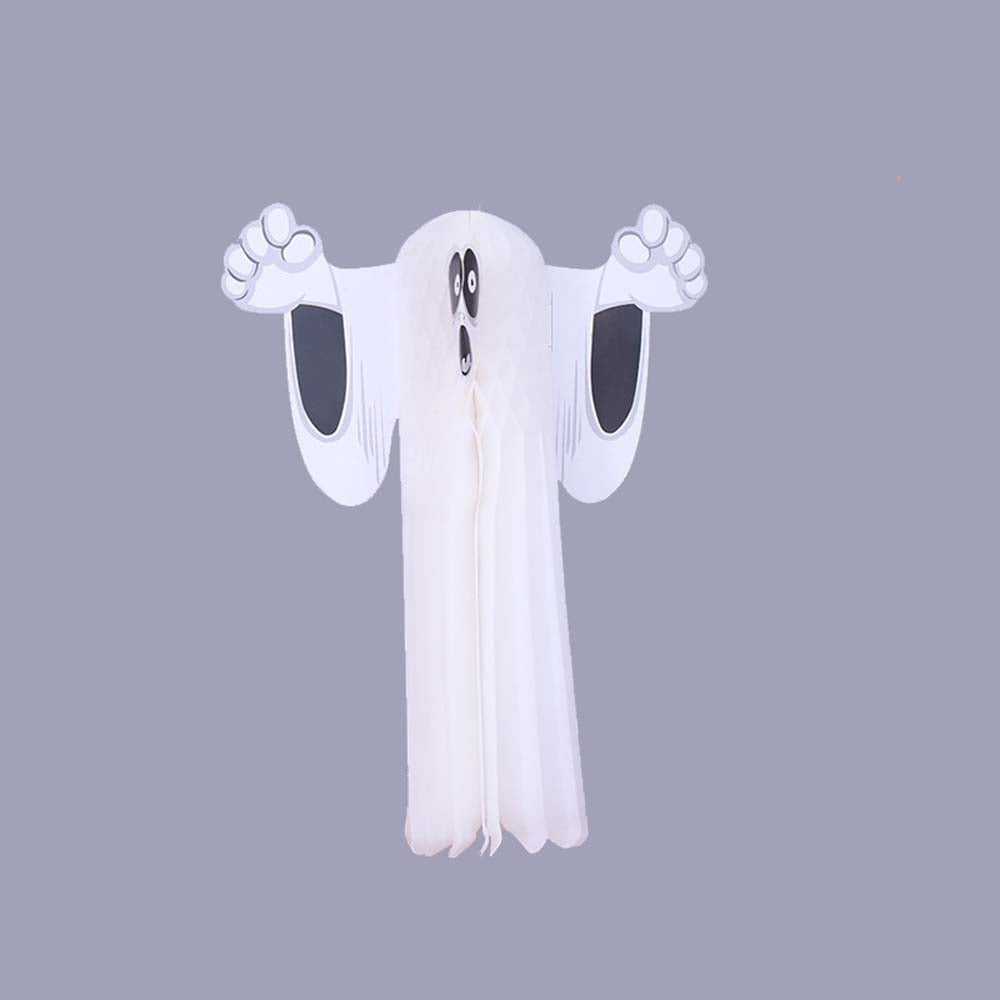 Halloween Paper Honeycomb Ghost and Pumpkin Hanging Decorations