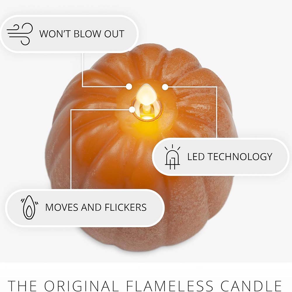 Halloween Stacked Pumpkin LED Candle Light for Spooky Home Decor