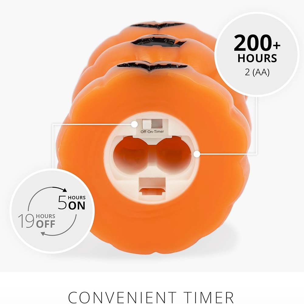 Halloween Stacked Pumpkin LED Candle Light for Spooky Home Decor