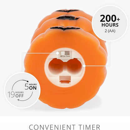 Halloween Stacked Pumpkin LED Candle Light for Spooky Home Decor