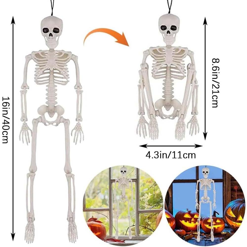 Halloween Witch Cauldron with Skeleton Fire Decoration Set