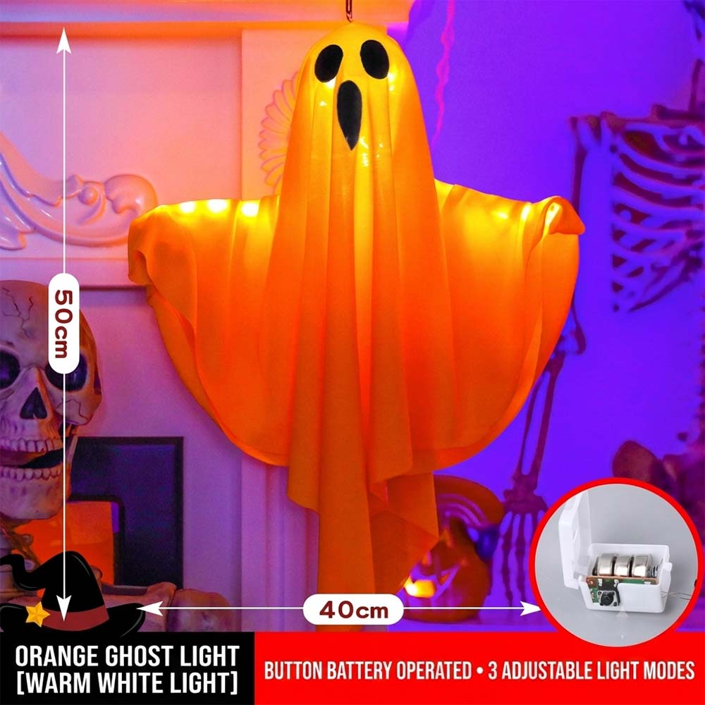 LED Glowing Ghost Hanging Lights for Halloween Party Decoration
