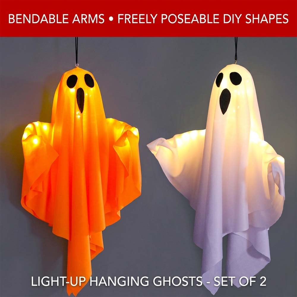 LED Glowing Ghost Hanging Lights for Halloween Party Decoration