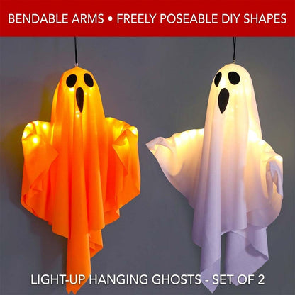 LED Glowing Ghost Hanging Lights for Halloween Party Decoration