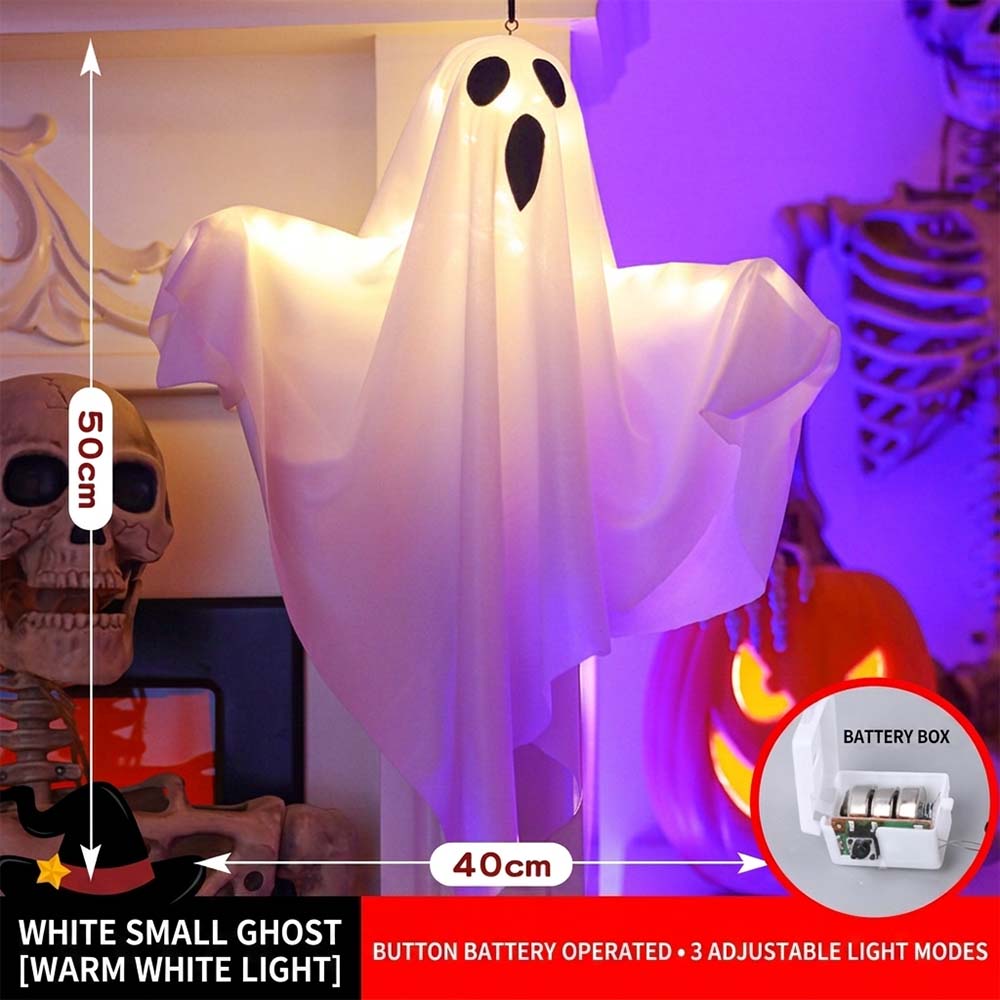 LED Glowing Ghost Hanging Lights for Halloween Party Decoration