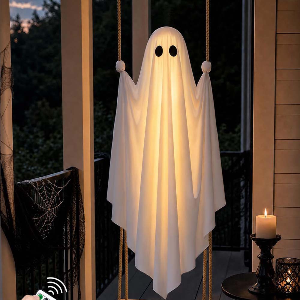 Large Hanging White Ghost Swing for Haunted House Decor