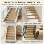 Linen-Look Self-Adhering Stair Tread Mats