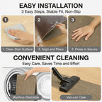 Linen-Look Self-Adhering Stair Tread Mats