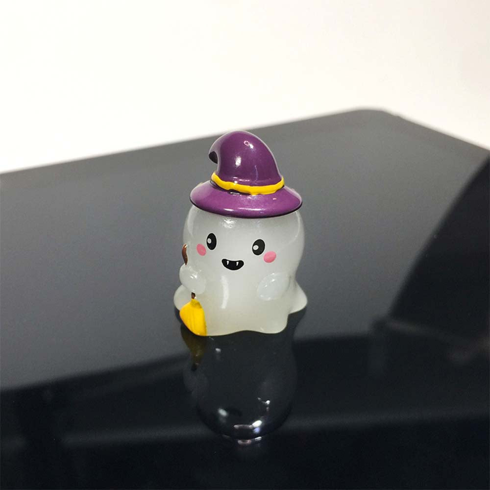 Mini Luminous Halloween Ghost and Pumpkin Resin Ornaments