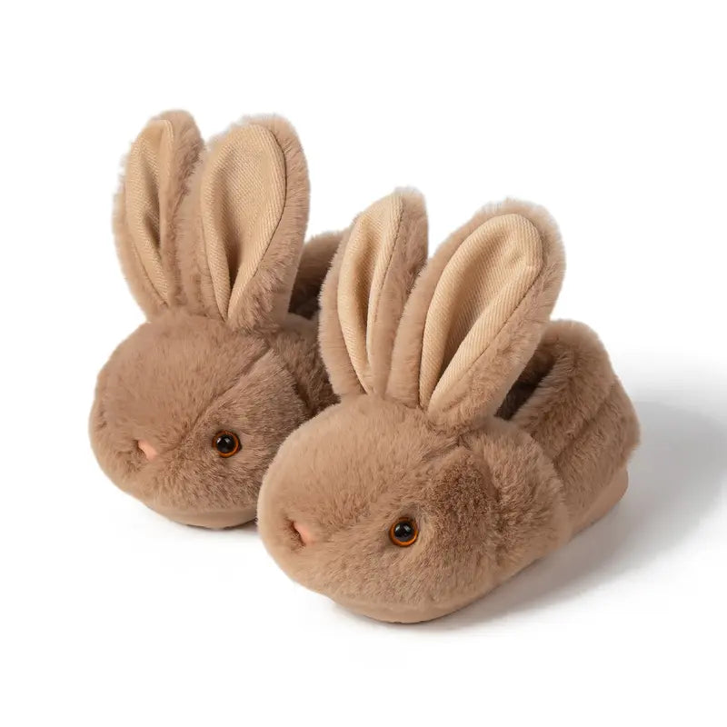 Plush Bunny Ear Slippers for Kids