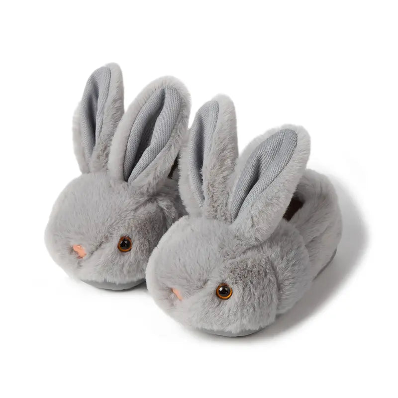 Plush Bunny Ear Slippers for Kids