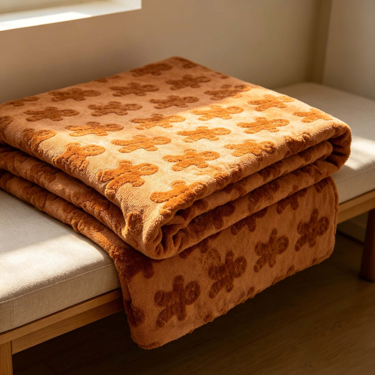 Seasonal Embroidered Plush Throw Blanket
