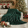 Seasonal Embroidered Plush Throw Blanket