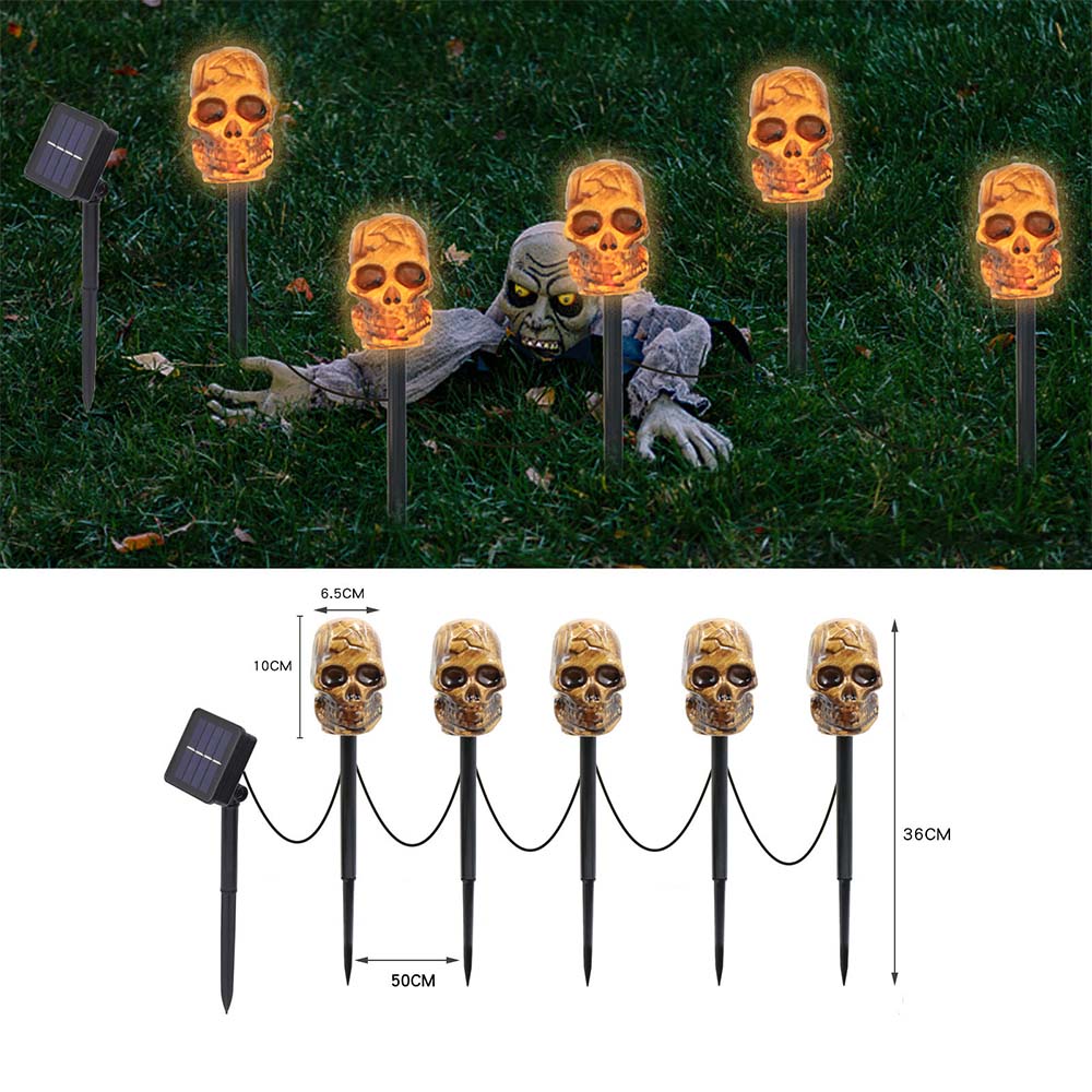 Solar Powered Halloween Garden Stake Lights Outdoor Decor