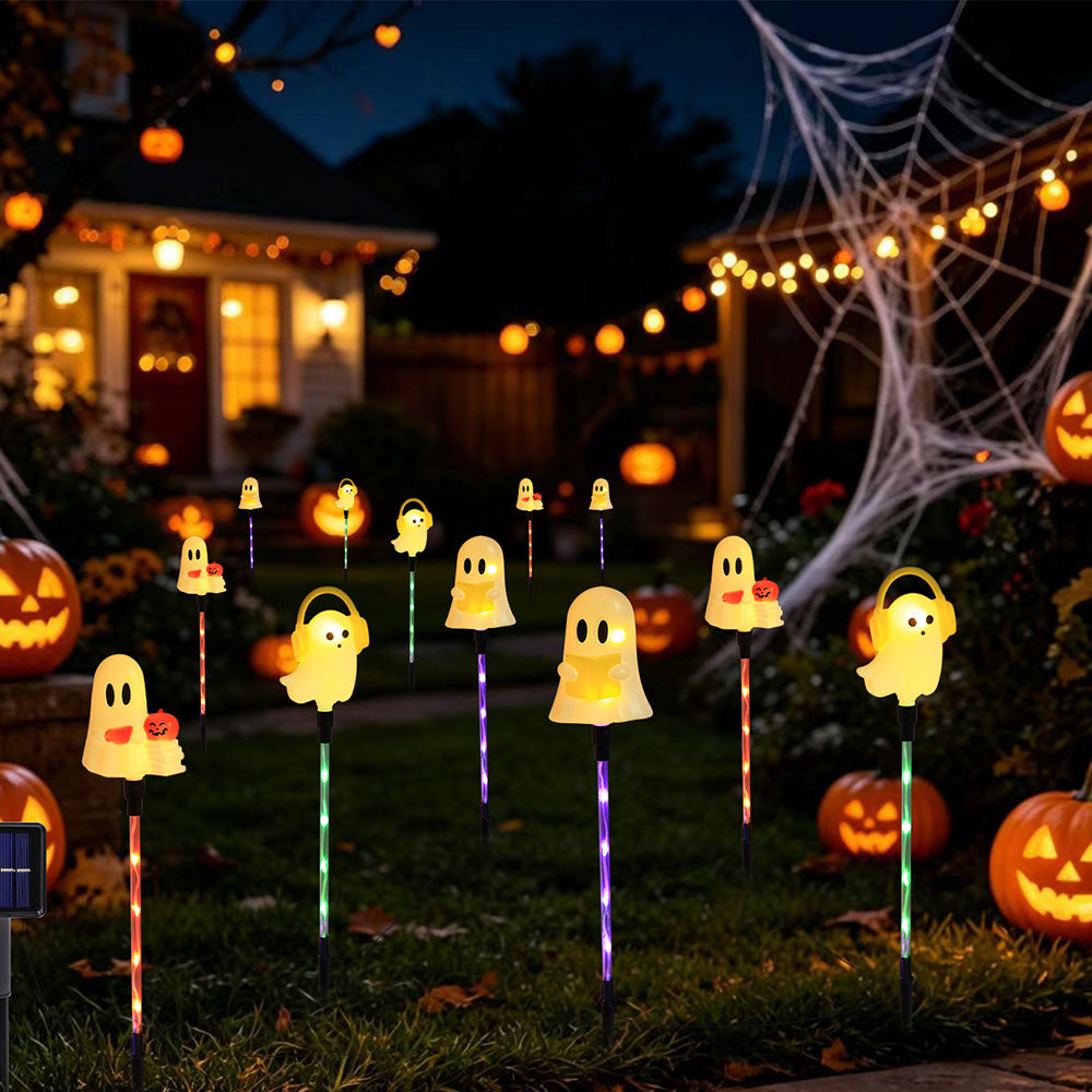 Solar Powered Halloween Garden Stake Lights Outdoor Decor