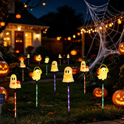 Solar Powered Halloween Garden Stake Lights Outdoor Decor