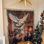 Storybook Christmas Woven Tapestry Throw Blanket