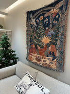 Storybook Christmas Woven Tapestry Throw Blanket
